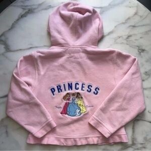 Girl's Disneyland Pink Princess Zip Up Hoodie